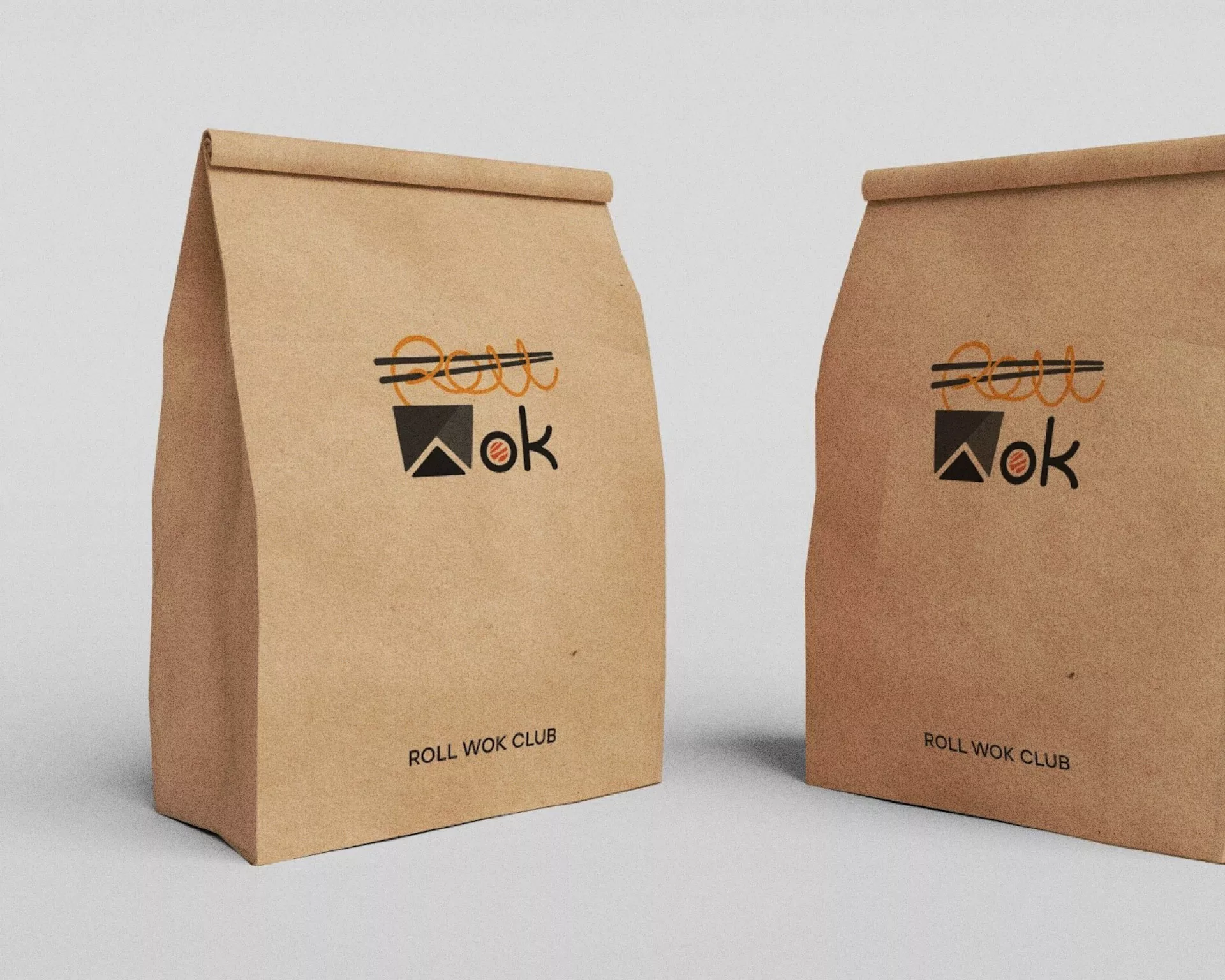 Создание дизайна упаковки суши-бара «Roll Wok Club» в Шарыпово